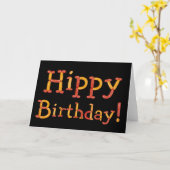 Hippy Birthday Card Karte (Gelbe Blume)
