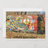 HIPPY BIRTHDAY KARTE (Vorderseite)