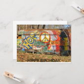 HIPPY BIRTHDAY KARTE (Vorderseite/Rückseite Beispiel)