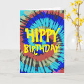 Hippy Birthday Karte (Gelbe Blume)