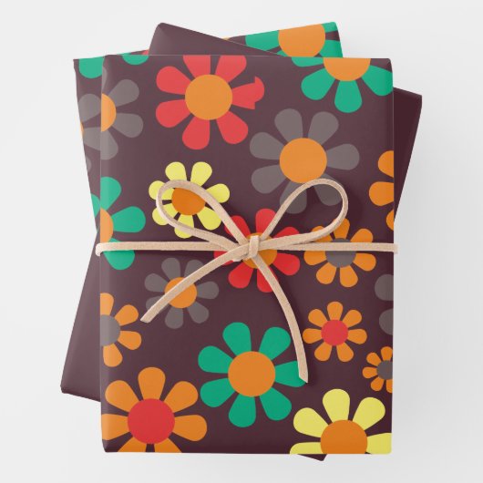 Hippy Blume Daisy Geschenkpapier Set (Beispiel)