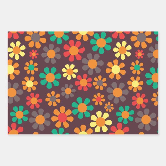 Hippy Blume Daisy Geschenkpapier Set (Vorderseite)