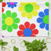 Hippy Blumen-Collage Geschirrtuch (Gefaltet)