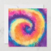 Hippy Boho Gefärbte Krawatte Tye Bridal Dusche Ein Einladung (Rückseite)