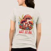 Hippy Boho Mushroom – 60s 70s Fashion Tri-Blend Shirt (Rückseite)