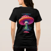 Hippy Boho Mushroom – 60s 70s Fashion Tri-Blend Shirt (Rückseite)