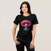 Hippy Boho Mushroom – 60s 70s Fashion Tri-Blend Shirt (Vorderseite voll)