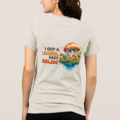 Hippy Boho Mushroom Peace Trippy Tri-Blend Shirt (Rückseite)