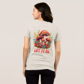 Hippy Boho Pilz – 60er 70er Mode Tri-Blend Shirt (Rückseite voll)