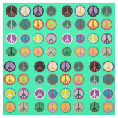 Hippy bunter retro 60er des Friedenszeichens Stoff (Muster)