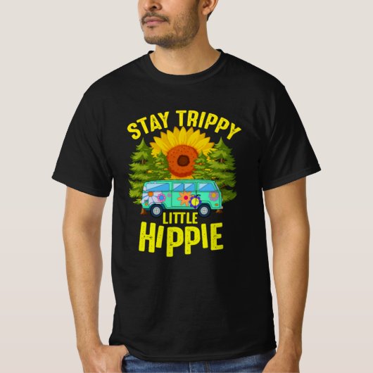 Hippy-Camping-Shirt, Bleibe Trippy-Little-Hippie T-Shirt (Vorderseite)