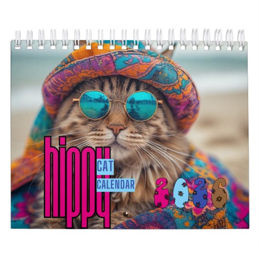 Hippy Cat Calendar, Cat Kalender (Titelbild)