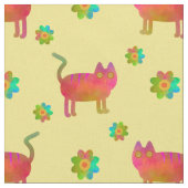 Hippy Cat im Sommer Stoff (Nahaufnahme)