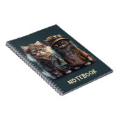 Hippy Cat Spiral Foto Notebook Notizblock (Rechte Seite)