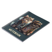 Hippy Cat Spiral Foto Notebook Notizblock (Linke Seite)