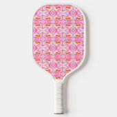 Hippy Chic Pink und Orange Krawatte Dye Pickleball Schläger (Vorderseite)