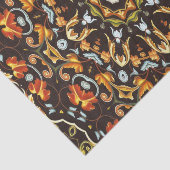 Hippy Chic Zendala orange Blätter Blumenmandala Seidenpapier (Ausschnitt)