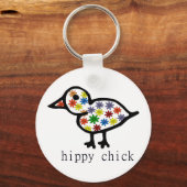 Hippy Chick Schlüsselanhänger (Vorderseite)