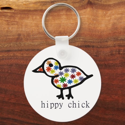 Hippy Chick Schlüsselanhänger (Vorderseite)