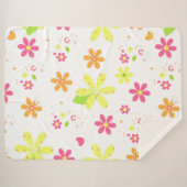 Hippy Daisies Sherpadecke (Vorderseite (Horizontal))