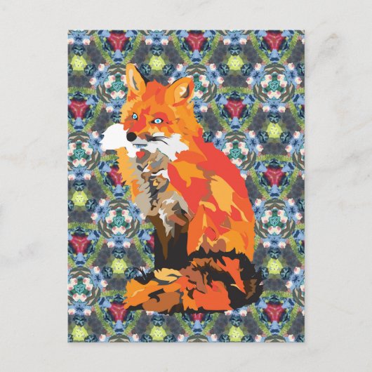 Hippy Fox Postkarte (Vorderseite)