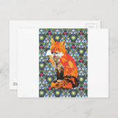 Hippy Fox Postkarte (Vorne/Hinten)