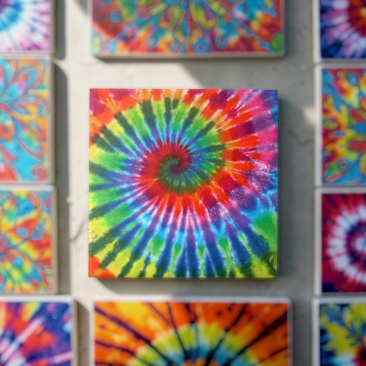 Hippy FriedensRetro 60er gefärbte Krawatte Fliese