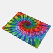 Hippy FriedensRetro 60er gefärbte Krawatte Fußmatte (Schrägansicht)