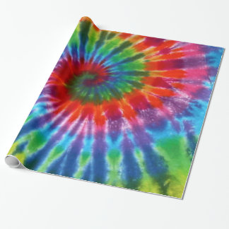 Hippy FriedensRetro 60er gefärbte Krawatte Geschenkpapier