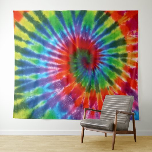 Hippy FriedensRetro 60er gefärbte Krawatte Wandteppich (Beispiel (Horizontal))