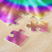 Hippy FriedensRetro gefärbte Krawatte buntes Boho Puzzle (Seite)