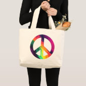 Hippy-Friedensschild Totbeutel Jumbo Stoffbeutel (Vorderseite (Produkt))
