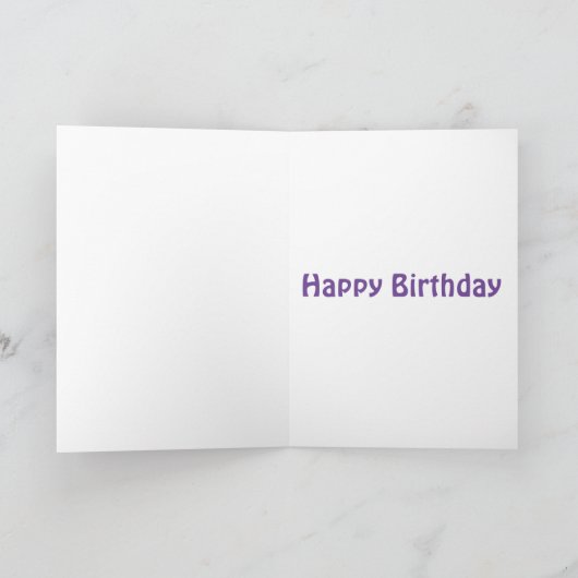 Hippy Friedenszeichen-60ergeburtstag Karte (Innenseite)