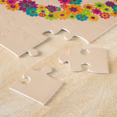 Hippy Friedenszeichen-Blumen Puzzle (Seite)
