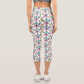 Hippy-Friedenszeichen Capri Leggings (Rückseite)