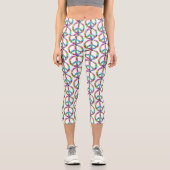 Hippy-Friedenszeichen Capri Leggings (Vorderseite)