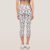 Hippy-Friedenszeichen Capri Leggings (Rückseite)