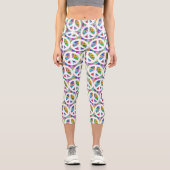 Hippy-Friedenszeichen Capri Leggings (Vorderseite)