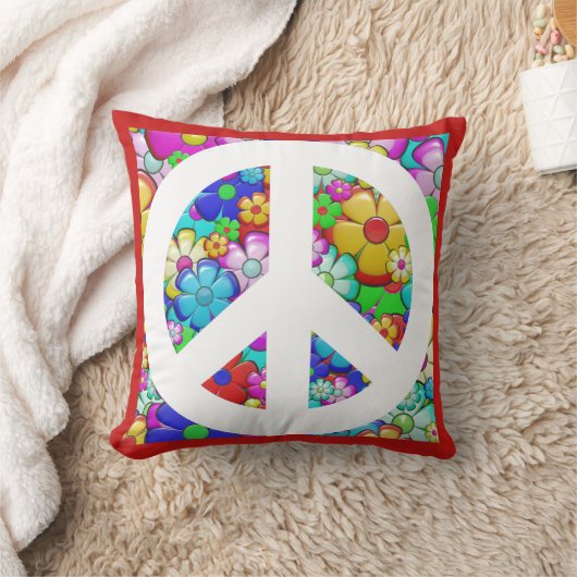 Hippy-Friedenszeichen Kissen (Decke)