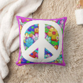 Hippy-Friedenszeichen-Kissen Kissen (Decke)