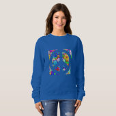 Hippy-Friedenszeichen Sweatshirt (Vorne ganz)