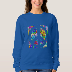 Hippy-Friedenszeichen Sweatshirt