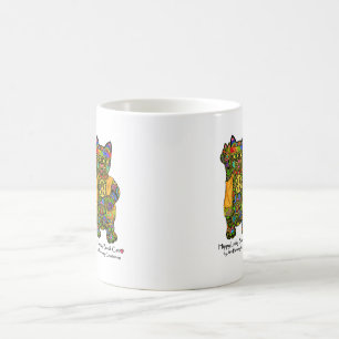Hippy glückliche schwarze Katzen-Kaffee-Tasse Kaffeetasse