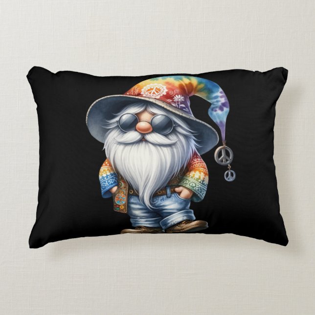 Hippy Gnome Dekokissen (Vorderseite)