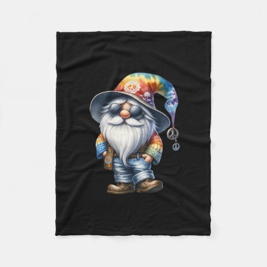 Hippy Gnome Fleecedecke (Vorderseite)
