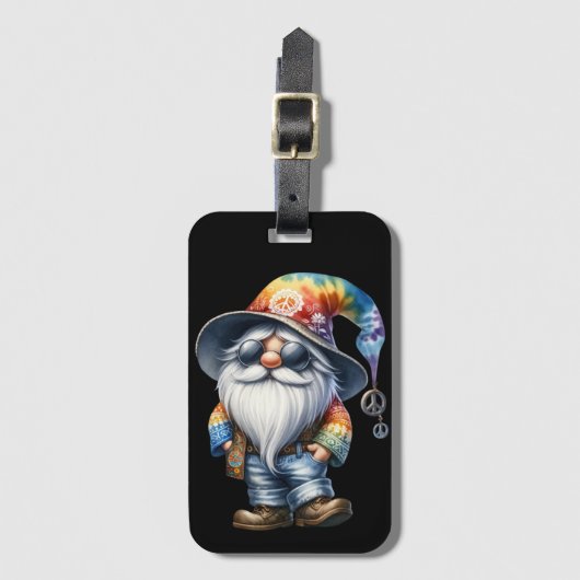 Hippy Gnome Gepäckanhänger (Vorderseite Vertikal)