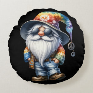 Hippy Gnome Rundes Kissen