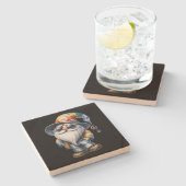 Hippy Gnome Steinuntersetzer (Seitenansicht)