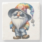 Hippy Gnome Steinuntersetzer (Vorderseite)