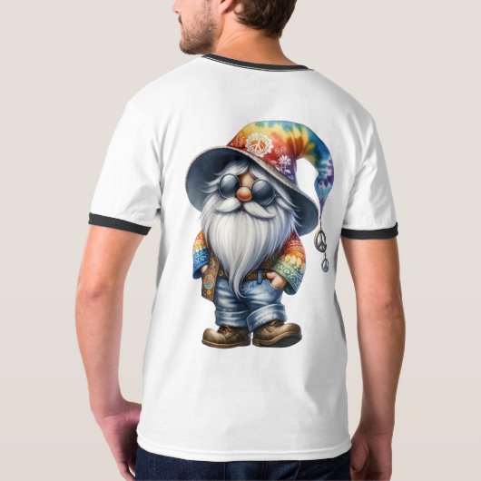 Hippy Gnome T-Shirt (Schwarz voll)